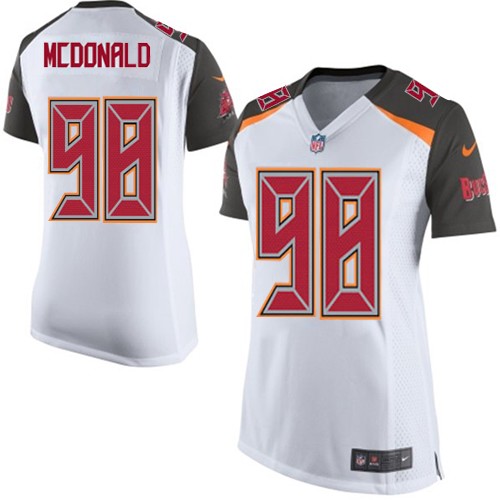 Women's Elite Clinton McDonald Nike Jersey White Road - #98 NFL Tampa Bay Buccaneers